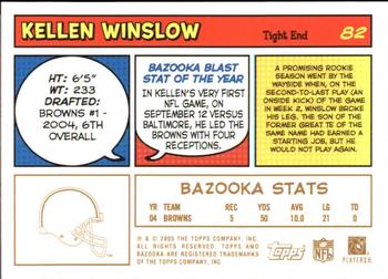 2005 Bazooka - Gold #82 Kellen Winslow Back