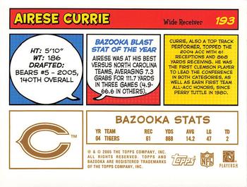 2005 Bazooka - Gold #193 Airese Currie Back