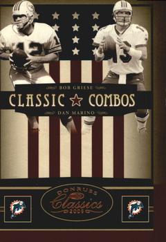 2005 Donruss Classics - Classic Combos Bronze #CC-5 Bob Griese / Dan Marino Front