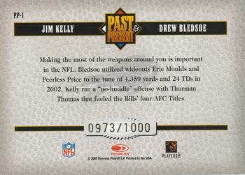 2005 Donruss Classics - Past and Present Bronze #PP-1 Jim Kelly / Drew Bledsoe Back