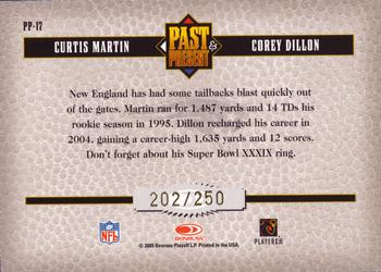 2005 Donruss Classics - Past and Present Gold #PP-17 Curtis Martin / Corey Dillon Back