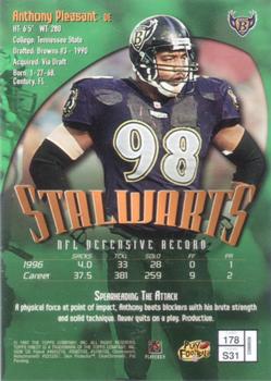 1997 Finest #178 Anthony Pleasant Back