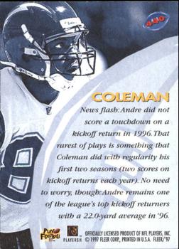 1997 Fleer #440 Andre Coleman Back