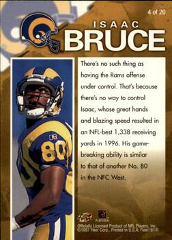 1997 Fleer - Game Breakers #4 Isaac Bruce Back