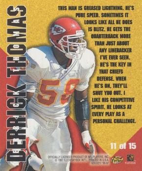 1997 Fleer Goudey - Chuck Bednarik Says #11 Derrick Thomas Back