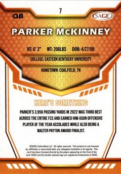2024 SAGE HIT #7 Parker McKinney Back