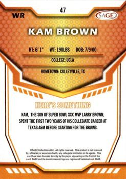 2024 SAGE HIT #47 Kam Brown Back