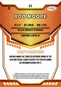 2024 SAGE HIT #63 Rod Moore Back
