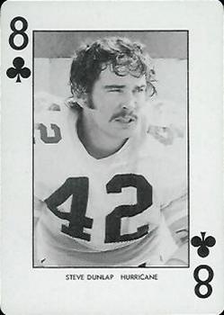 1974 West Virginia Mountaineers Playing Cards - Gold Backs #8♣ Steve Dunlap Front