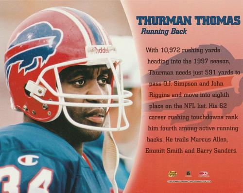 1997 Leaf Signature #NNO Thurman Thomas Back