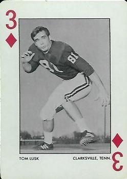 1972 Alabama Crimson Tide Playing Cards (White Backs) #3♦ Tom Lusk Front