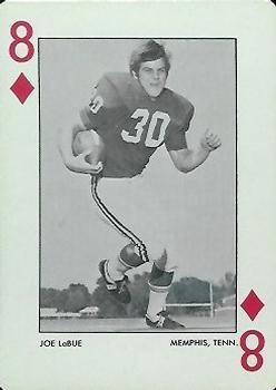 1972 Alabama Crimson Tide Playing Cards (White Backs) #8♦ Joe LaBue Front