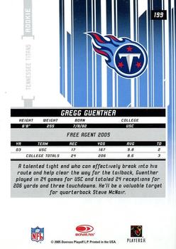 2005 Leaf Rookies & Stars Longevity - Emerald #199 Gregg Guenther Back