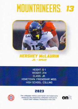 2023 ONIT Athlete West Virginia Mountaineers - Blue #NNO Hershey McLaurin Back