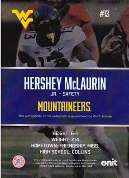 2023 ONIT Athlete West Virginia Mountaineers - Signatures #NNO Hershey McLaurin Back