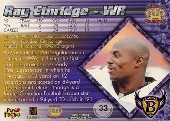 1997 Pacific Crown Collection #33 Ray Ethridge Back