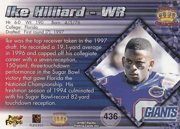 1997 Pacific Crown Collection #436 Ike Hilliard Back