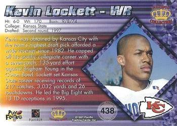 1997 Pacific Crown Collection #438 Kevin Lockett Back