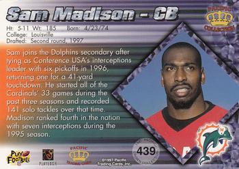 1997 Pacific Crown Collection #439 Sam Madison Back