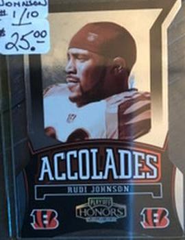 2005 Playoff Honors - Accolades Die Cut #A-45 Rudi Johnson Front