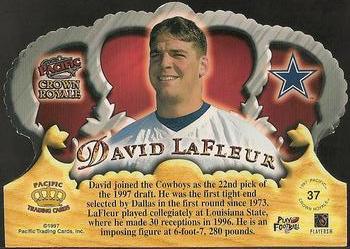 1997 Pacific Crown Royale #37 David LaFleur Back