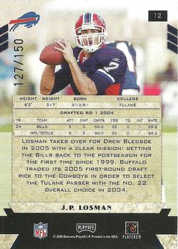 2005 Playoff Honors - O's #12 J.P. Losman Back