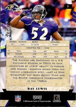 2005 Playoff Honors - X's #9 Ray Lewis Back