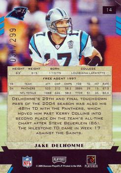 2005 Playoff Honors - X's #14 Jake Delhomme Back