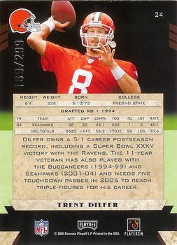 2005 Playoff Honors - X's #24 Trent Dilfer Back