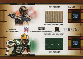 2005 Playoff Prestige - League Leaders Jerseys #LL-29 Jimmy Smith / Rod Smith / Isaac Bruce / Donald Driver Back