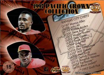 1997 Pacific Crown Collection - Team Checklists #15 Marcus Allen / Dale Carter / Derrick Thomas Back