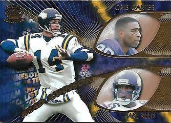 1997 Pacific Crown Collection - Team Checklists #17 Brad Johnson / Cris Carter / Jake Reed Front