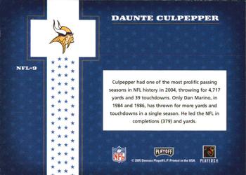 2005 Playoff Prestige - Stars of the NFL #NFL-9 Daunte Culpepper Back