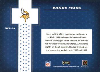 2005 Playoff Prestige - Stars of the NFL #NFL-23 Randy Moss Back