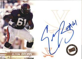 2005 Press Pass - Autographs Bronze #NNO Elton Brown Front