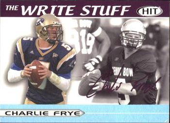 2005 SAGE HIT - Write Stuff #5 Charlie Frye Front