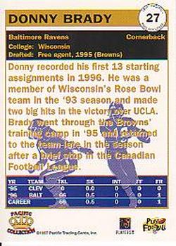 1997 Pacific Philadelphia #27 Donny Brady Back
