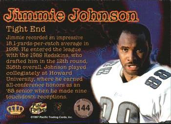 1997 Pacific Philadelphia - Gold #144 Jimmie Johnson  Back