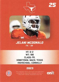 2023 ONIT Athlete Texas Longhorns #NNO Jelani McDonald Back