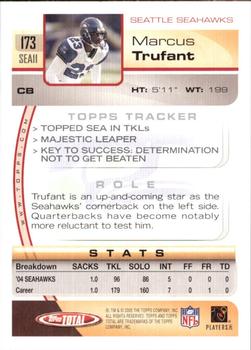 2005 Topps Total - Silver #173 Marcus Trufant Back