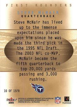 2005 Ultra - First Rounders #10FR Steve McNair Back
