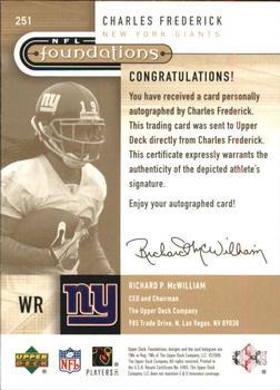 2005 Upper Deck Foundations - Exclusive Gold #251 Charles Frederick Back