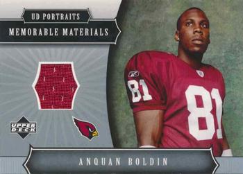 2005 Upper Deck Portraits - Memorable Materials #MM-AB Anquan Boldin Front