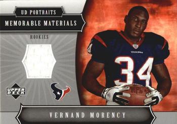 2005 Upper Deck Portraits - Memorable Materials #MM-VM Vernand Morency Front