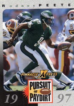 1997 Pinnacle X-Press - Pursuit of Paydirt Base Players #NNO Rodney Peete Front