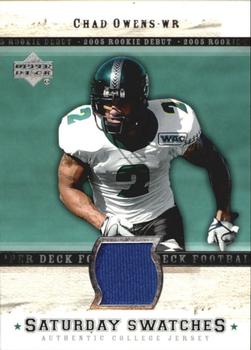 2005 Upper Deck Rookie Debut - Saturday Swatches #SA-CO Chad Owens Front