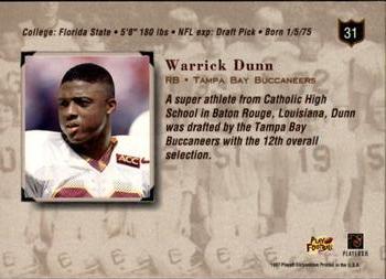 1997 Playoff Absolute Beginnings #31 Warrick Dunn Back