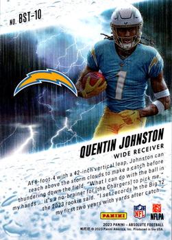 2023 Panini Absolute - By Storm #BST-10 Quentin Johnston Back