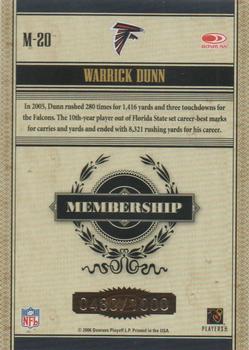 2006 Donruss Classics - Membership Bronze #M-20 Warrick Dunn Back