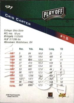 1997 Playoff Zone #12 Cris Carter Back